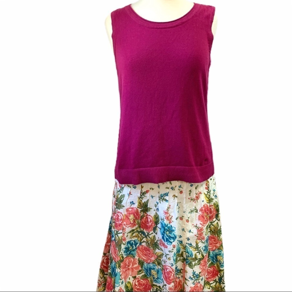 Christopher & Banks Sweater Tank Raspberry Layer